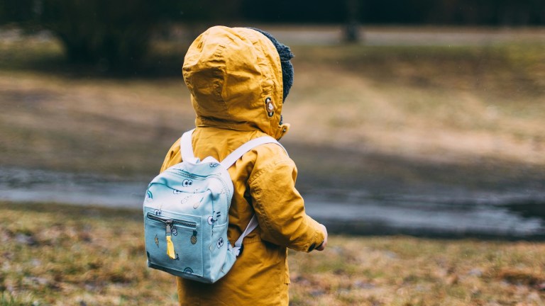 child in waterproof jacket