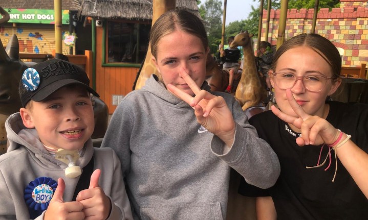 Mikey and his sisters Mika and Sky